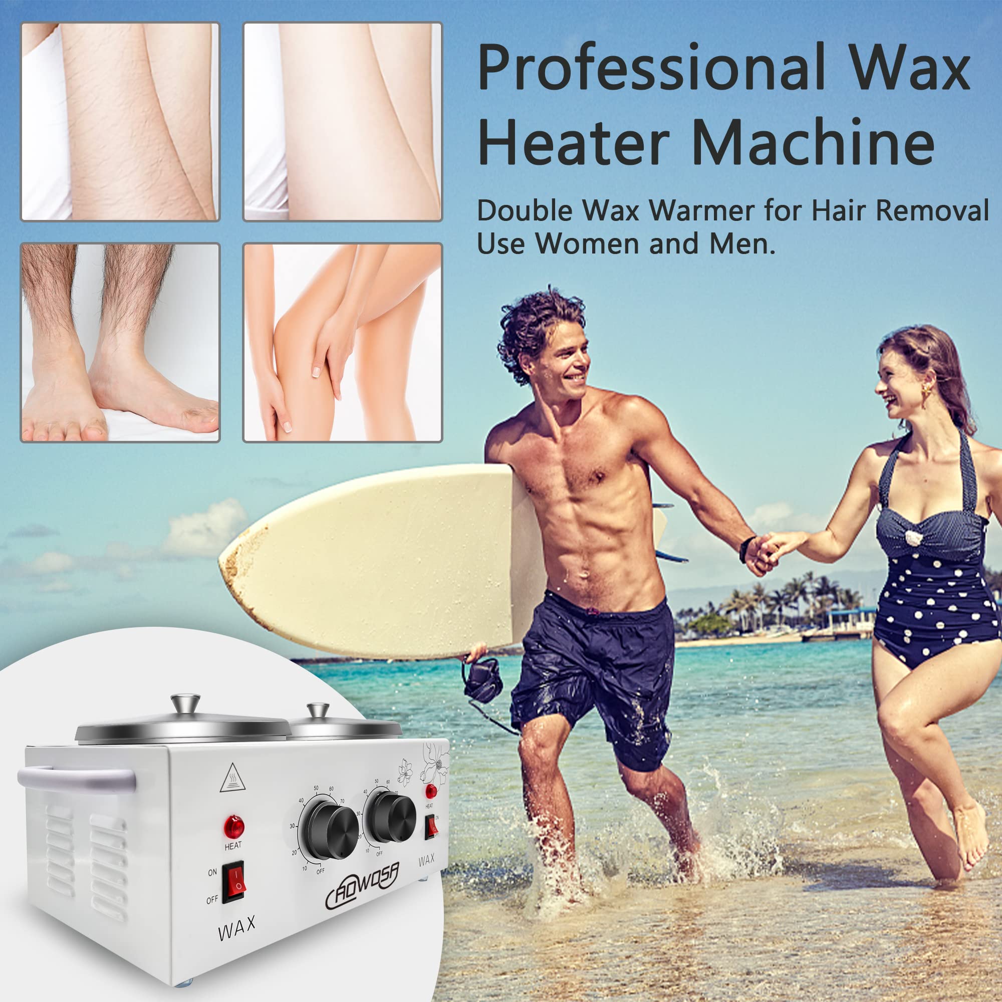 Amazon.com: AOWOSA: Double Wax Warmer